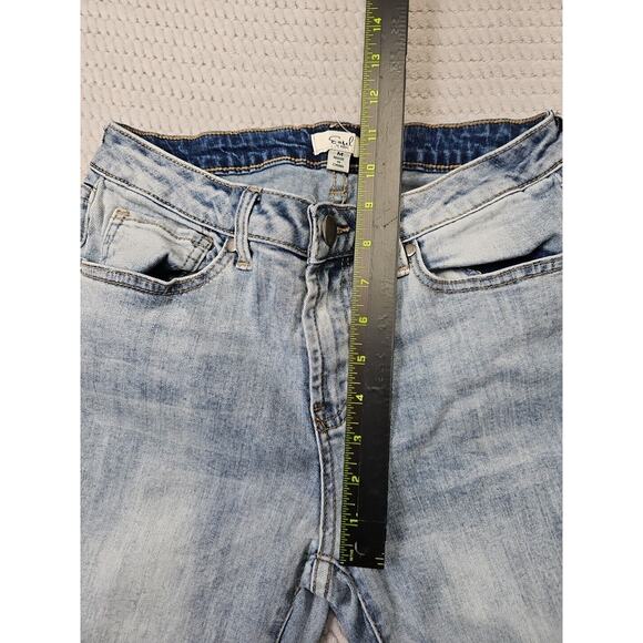 Easel Jeans Womens Medium Distressed Light Wash Skinny Fit Stretch - Picture 4 of 8